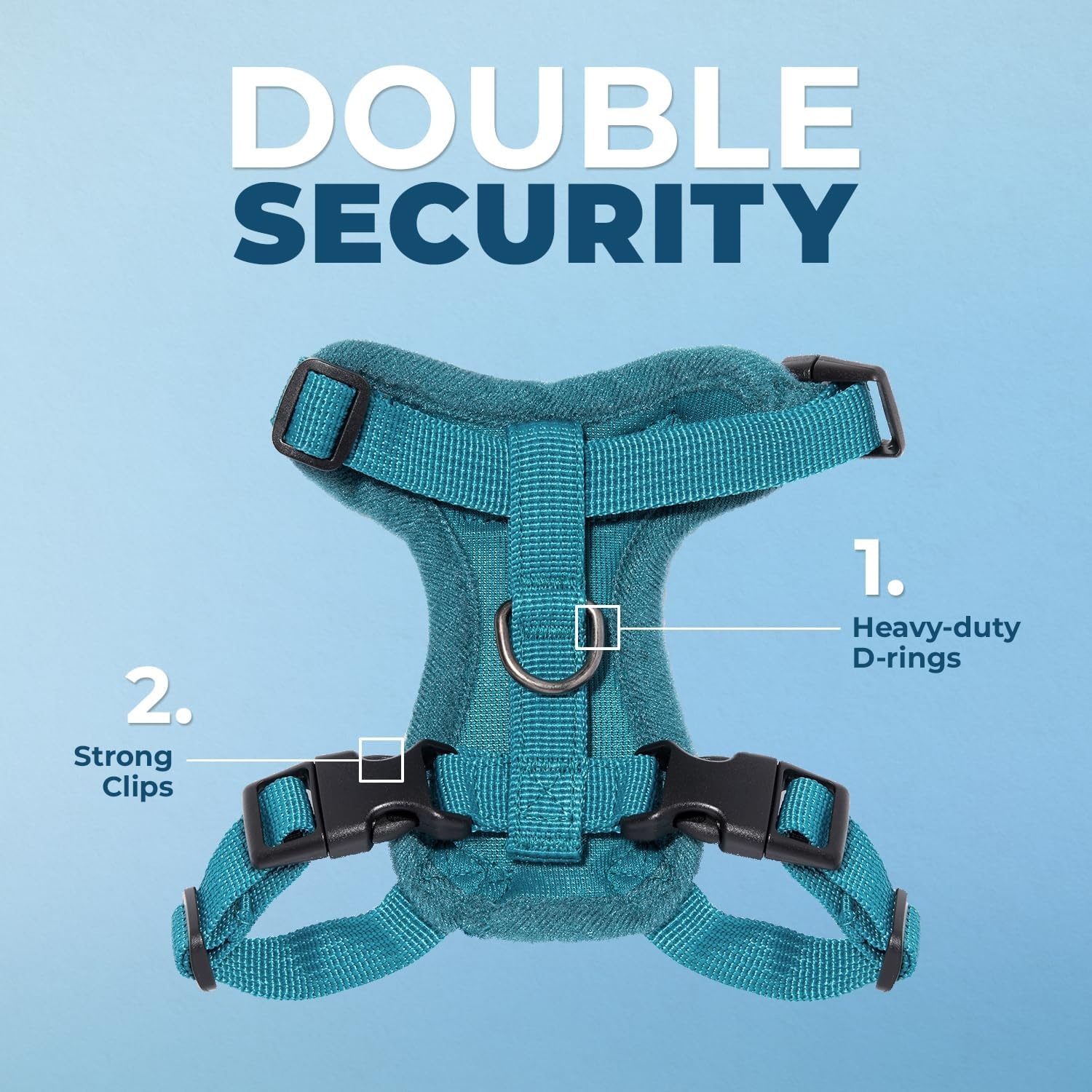 image:imageVoyager EscapeProof Stepin Lock Cat Harness amp 5ft NeopreneHandle Leash Set AllWeather Mesh with Reflective Stitching for Small to Large Cats by Best Pet Supplies Lavender 327 XXSHarness Leash Set Turquoise
