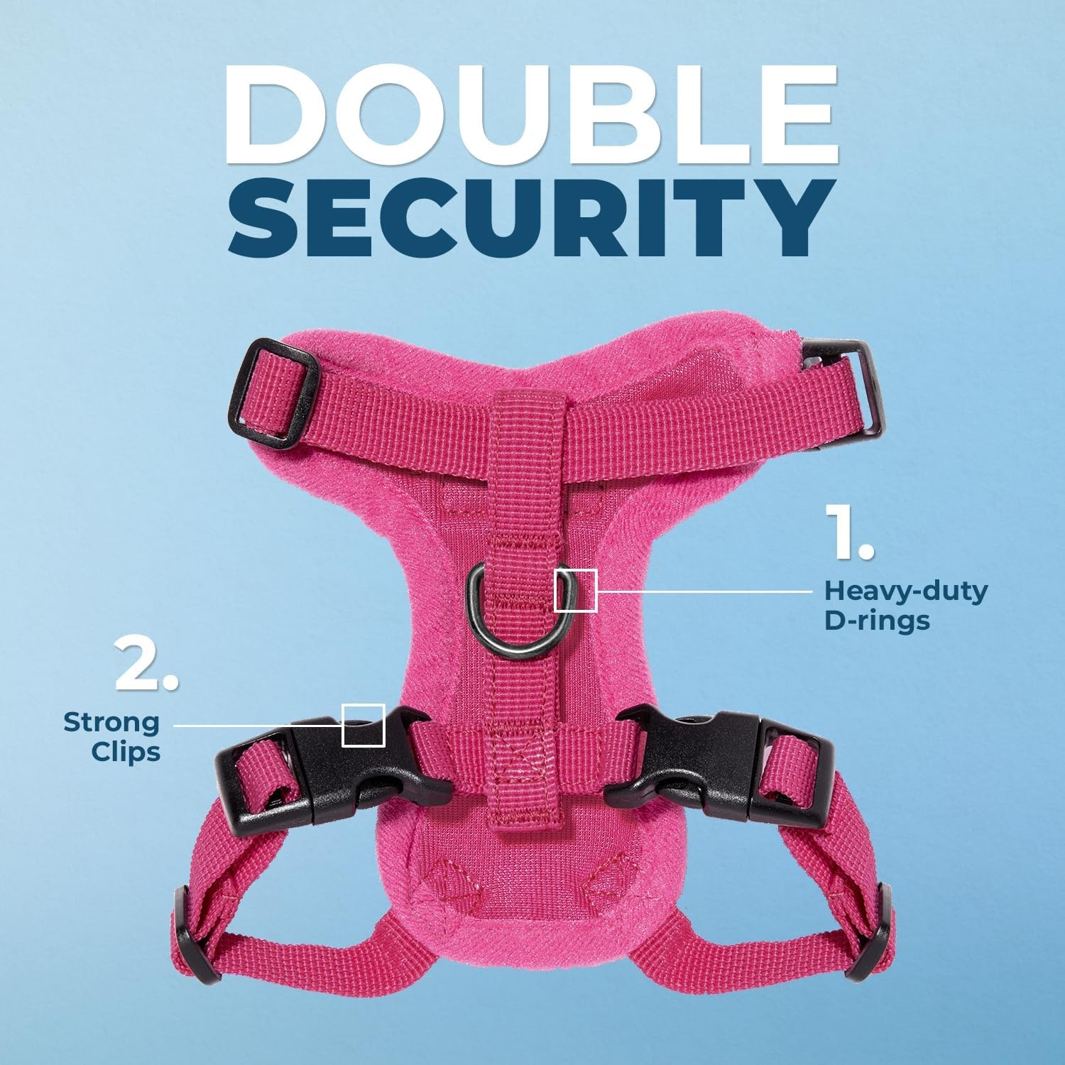 image:imageVoyager EscapeProof Stepin Lock Cat Harness amp 5ft NeopreneHandle Leash Set AllWeather Mesh with Reflective Stitching for Small to Large Cats by Best Pet Supplies Lavender 327 XXSHarness Leash Set Fuchsia