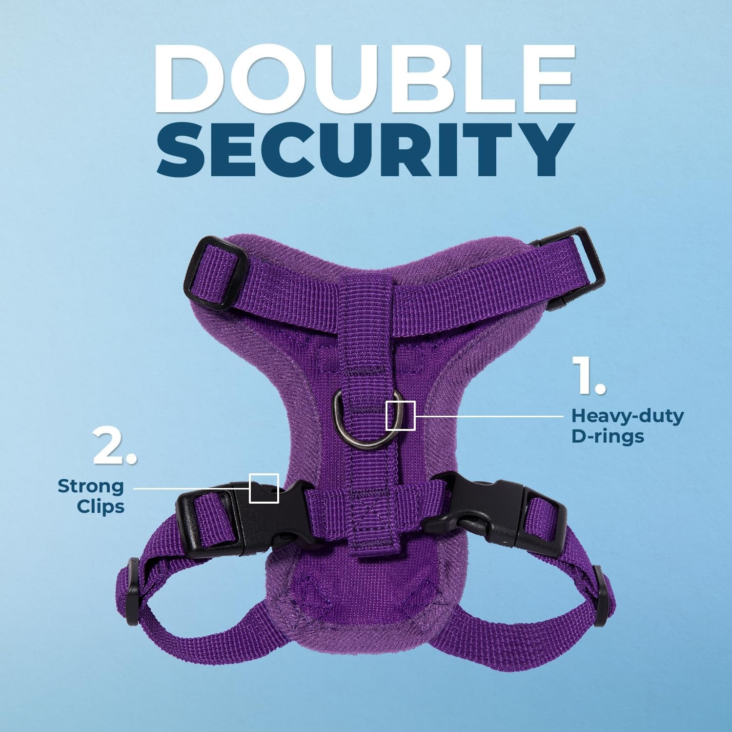 image:imageVoyager EscapeProof Stepin Lock Cat Harness amp 5ft NeopreneHandle Leash Set AllWeather Mesh with Reflective Stitching for Small to Large Cats by Best Pet Supplies Lavender 327 XXSHarness Leash Set Purple