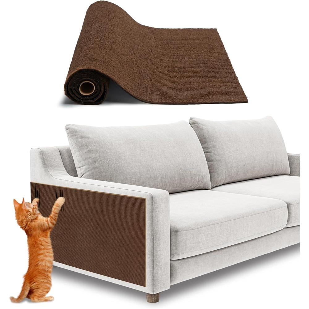 image:imageBest Pet Supplies Catify Cat Scratcher Fun Interactive Scratchers Posts Poles Claw Safe Furniture Saver Indoor Play Support Natural Cat Behaviors Heavy Duty LShape H 19Brown Mat L 39