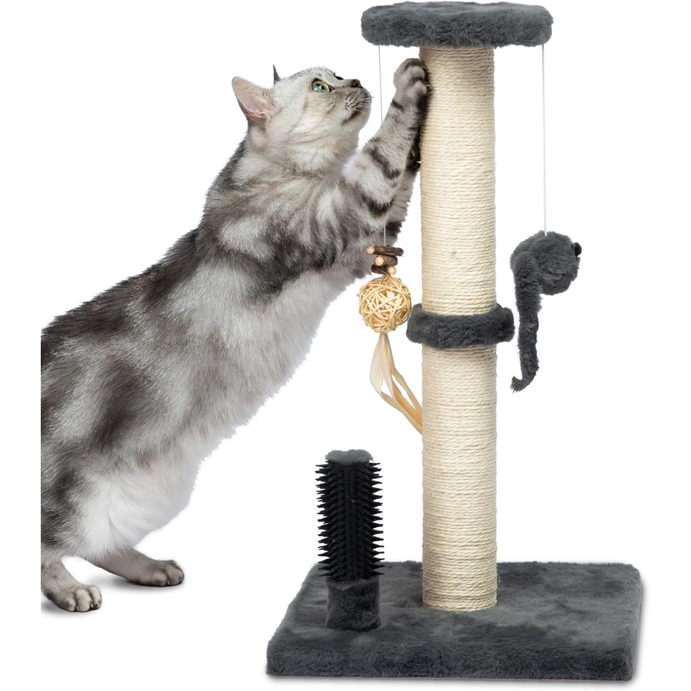 image:imageBest Pet Supplies Catify Cat Scratcher Fun Interactive Scratchers Posts Poles Claw Safe Furniture Saver Indoor Play Support Natural Cat Behaviors Heavy Duty LShape H 19Gray Scratching Post H 33