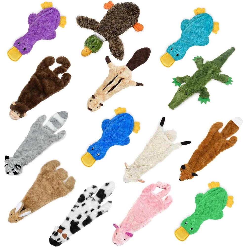 image:imageBest Pet Supplies Interactive Squeaky Dog Chew Toy Ideal Dog Toys for Chewers Small Medium amp Large Dogs and Fetch Lovers Crinkle Duck Blue LargeVarious StyleColor