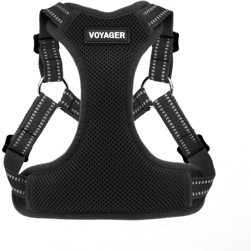 image:imageBest Pet Supplies Voyager Adjustable Stepin Flex Breathable Mesh Dog Harness for Small Medium Large Dogs Leash Set Army Base SHarness Black