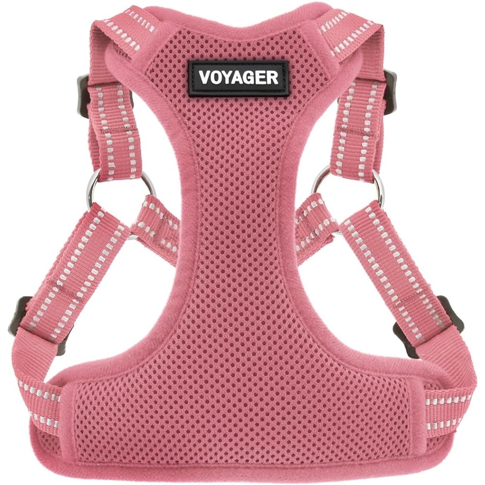 image:imageBest Pet Supplies Voyager Adjustable Stepin Flex Breathable Mesh Dog Harness for Small Medium Large Dogs Leash Set Army Base SHarness Pink