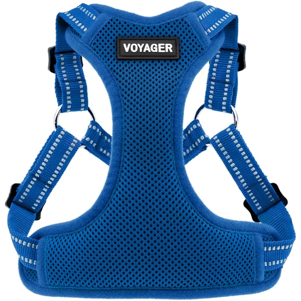 image:imageBest Pet Supplies Voyager Adjustable Stepin Flex Breathable Mesh Dog Harness for Small Medium Large Dogs Leash Set Army Base SHarness Royal Blue