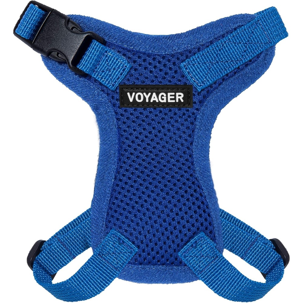 image:imageVoyager EscapeProof Stepin Lock Cat Harness amp 5ft NeopreneHandle Leash Set AllWeather Mesh with Reflective Stitching for Small to Large Cats by Best Pet Supplies Lavender 327 XXSHarness Leash Set Royal Blue
