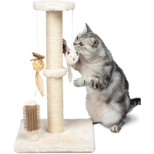 image:imageBest Pet Supplies Catify Cat Scratcher Fun Interactive Scratchers Posts Poles Claw Safe Furniture Saver Indoor Play Support Natural Cat Behaviors Heavy Duty  LShape  H 19Beige Scratching Post  H 25