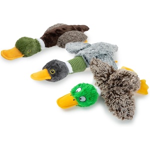 image:imageBest Pet Supplies Interactive Squeaky Dog Chew Toy Ideal Dog Toys for Chewers Small Medium amp Large Dogs and Fetch Lovers  Crinkle Duck Blue LargeMallard Duck Gray  Gray  Brown