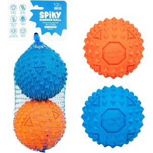 image:imageBest Pet Supplies Interactive Squeaky Dog Chew Toy Ideal Dog Toys for Chewers Small Medium amp Large Dogs and Fetch Lovers  Crinkle Duck Blue LargeSpiky Ball Blue  Orange
