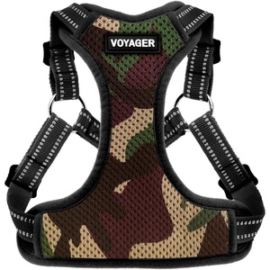 image:imageBest Pet Supplies Voyager Adjustable Stepin Flex Breathable Mesh Dog Harness for Small Medium Large Dogs Leash Set Army Base SHarness ArmyBlack Trim