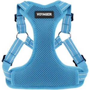 image:imageBest Pet Supplies Voyager Adjustable Stepin Flex Breathable Mesh Dog Harness for Small Medium Large Dogs Leash Set Army Base SHarness Baby Blue
