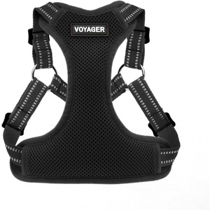 image:imageBest Pet Supplies Voyager Adjustable Stepin Flex Breathable Mesh Dog Harness for Small Medium Large Dogs Leash Set Army Base SHarness Black