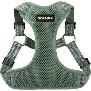 image:imageBest Pet Supplies Voyager Adjustable Stepin Flex Breathable Mesh Dog Harness for Small Medium Large Dogs Leash Set Army Base SMoss Green