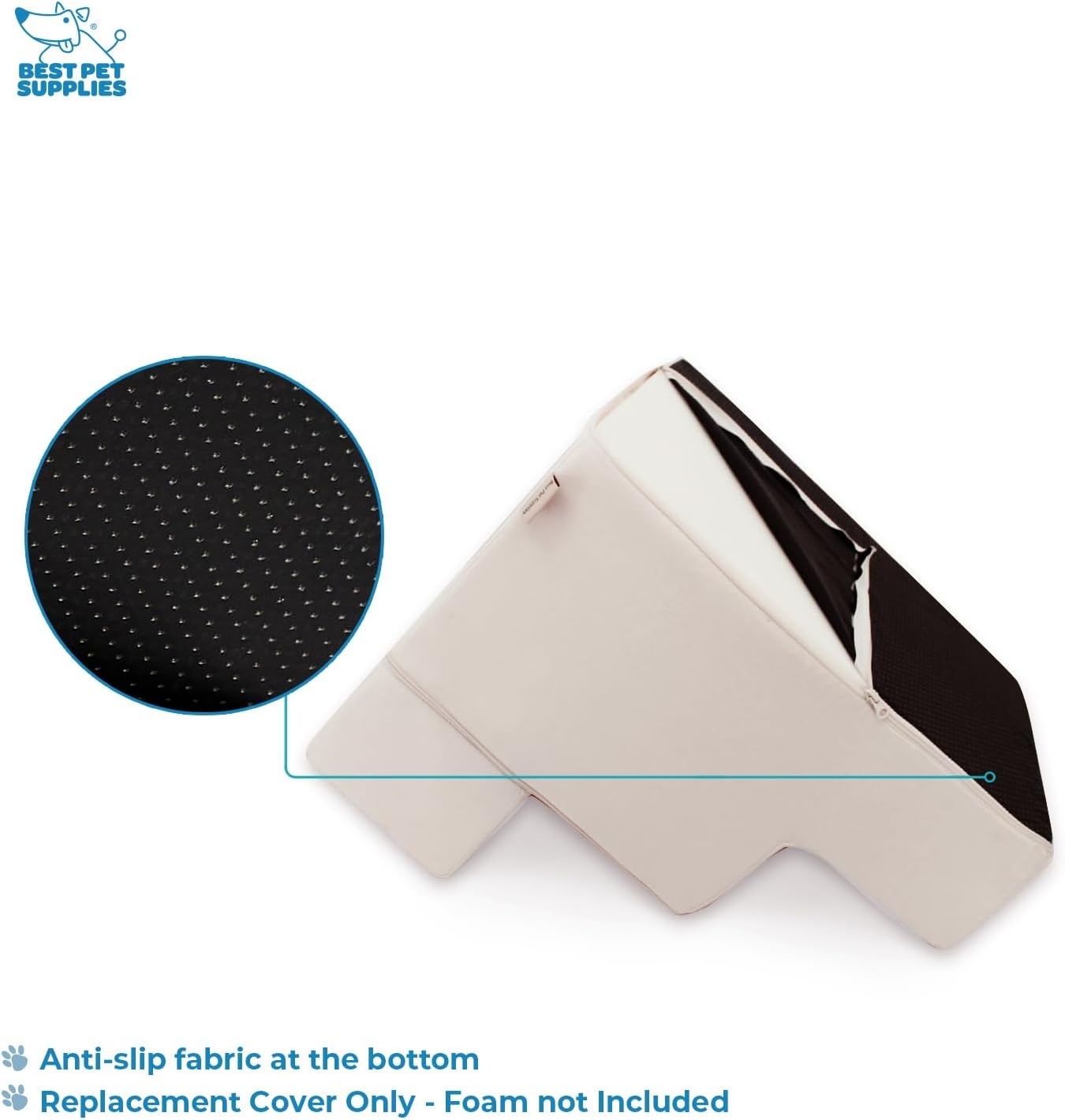 image:imageBest Pet Supplies Dog Stairs amp Steps Foam Steps for Small Dogs amp Cats NonSlip Indoor Balanced Pet Step Support Dog Ramp No Assembly Pale Teal 3Step 135inch HeightIvory
