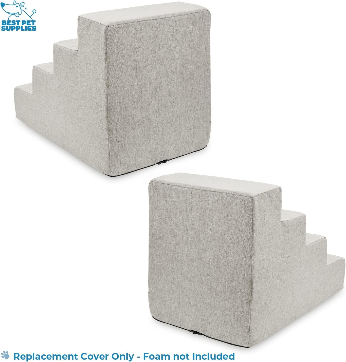 image:imageBest Pet Supplies Dog Stairs for Small Dogs amp Cats Foam Pet Steps Portable Ramp for Couch Sofa and High Bed NonSlip Balanced Indoor Step Support Paw Safe No Assembly Sand 4Step