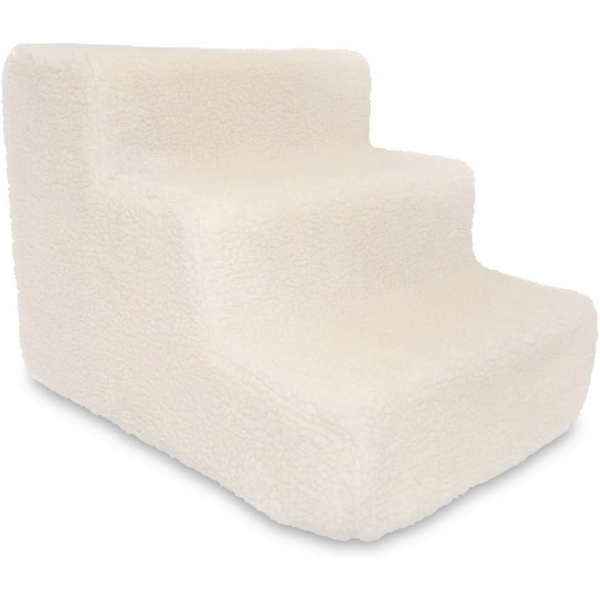 image:imageBest Pet Supplies Dog Stairs amp Steps Foam Steps for Small Dogs amp Cats NonSlip Indoor Balanced Pet Step Support Dog Ramp No Assembly Pale Teal 3Step 135inch HeightLambswool