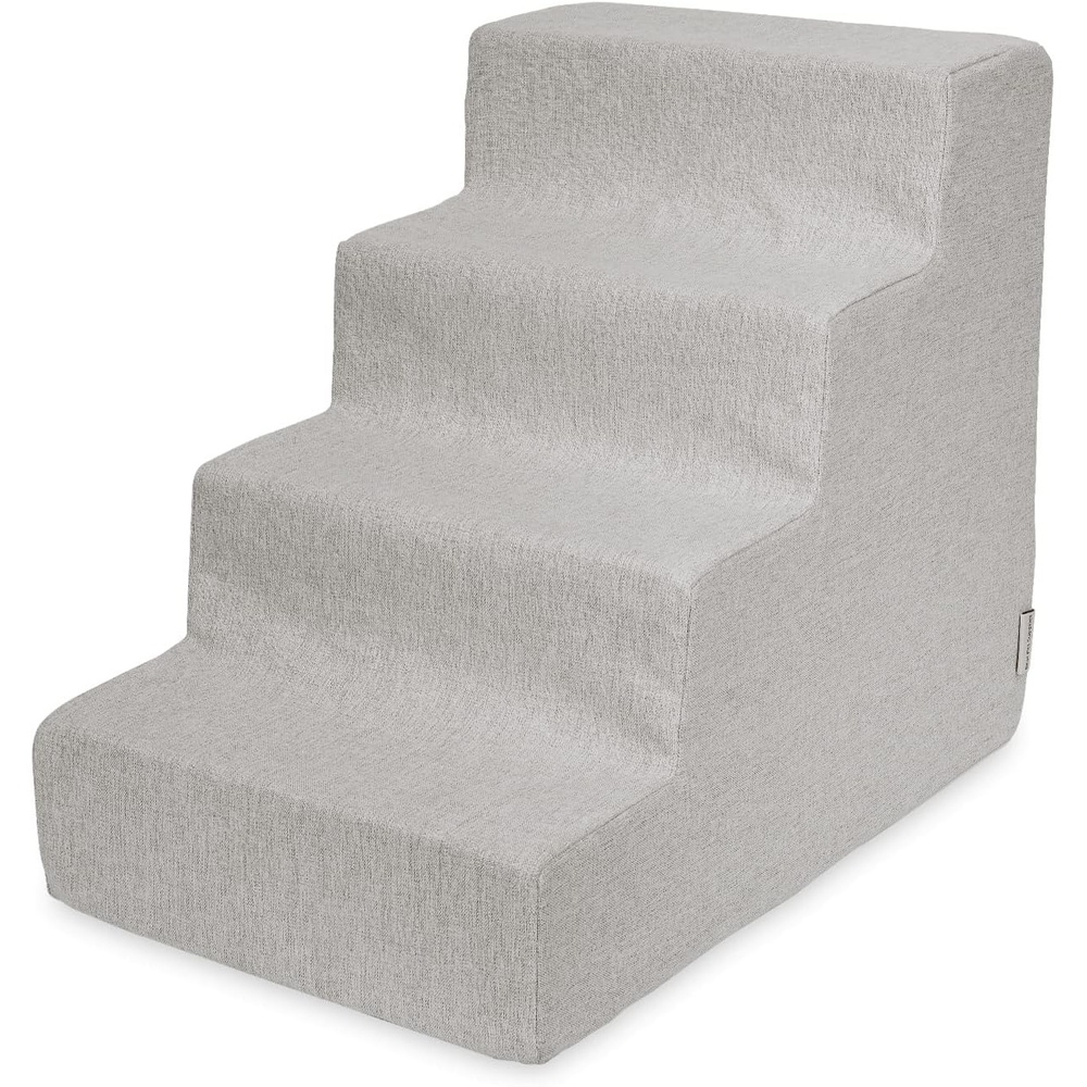 image:imageBest Pet Supplies Dog Stairs for Small Dogs amp Cats Foam Pet Steps Portable Ramp for Couch Sofa and High Bed NonSlip Balanced Indoor Step Support Paw Safe No Assembly Sand 4Step