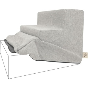 image:imageBest Pet Supplies Foam Pet Steps Cover for Small Dogs and Cats Portable Ramp Stairs for Couch Sofa and High Bed Climbing Cover Only  Sand 3Step H 135 Cover OnlySand