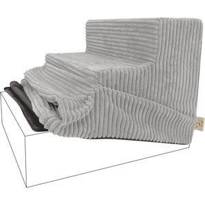 image:imageBest Pet Supplies Foam Pet Steps Cover for Small Dogs and Cats Portable Ramp Stairs for Couch Sofa and High Bed Climbing Cover Only  Sand 3Step H 135 Cover OnlyGray