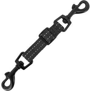 image:imageBest Pet Supplies Voyager Dog Collar Safety Clip with Dual Clasps Collars and No Pull Harness Connectors Training for Walking Running and Hiking Safety Clip  Black