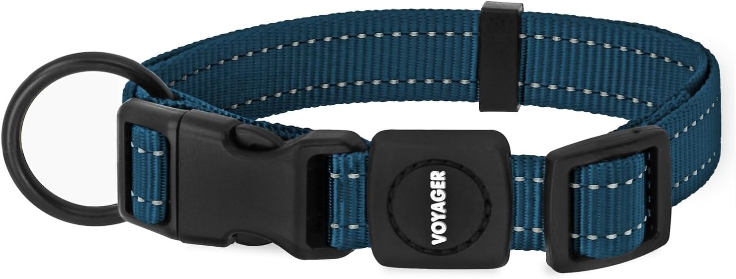 image:imageBest Pet Supplies Voyager Reflective Dog Leash or Collar with Neoprene Handle for Small Medium and Large Breed Puppies Cute and Heavy Duty for Walking Running and Training Royal Blue MCollar Blue