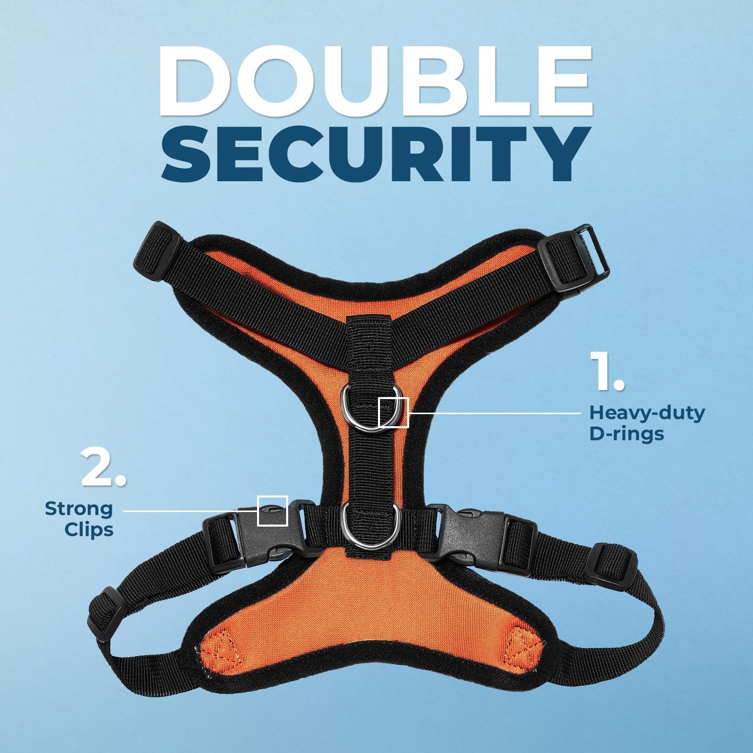 image:imageBest Pet Supplies Voyager Stepin Lock Pet Harness w Reflective Pet Leash Combo Set with Neoprene Handle 5ft Supports Small Medium and Large Breed PuppiesCats PurpleBlack Trim LHarness Leash Set OrangeBlack Trim