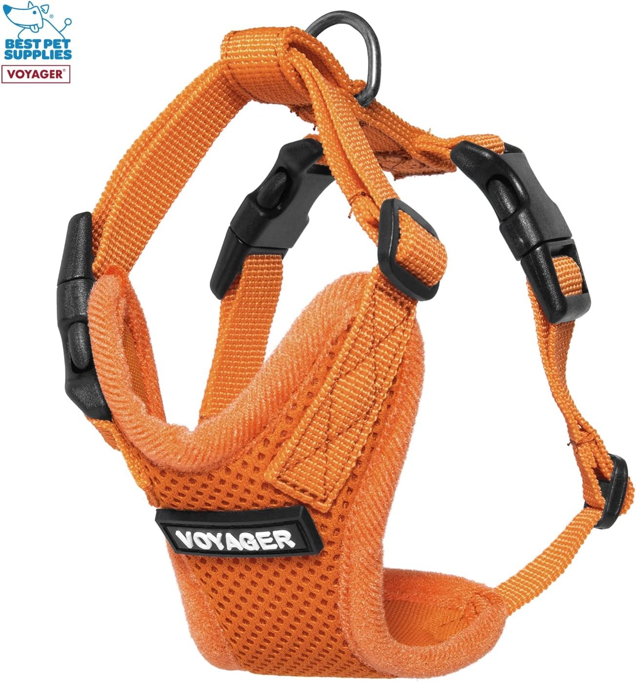 image:imageBest Pet Supplies Voyager Stepin Lock Pet Harness w Reflective Pet Leash Combo Set with Neoprene Handle 5ft Supports Small Medium and Large Breed PuppiesCats PurpleBlack Trim LHarness Leash Set Orange