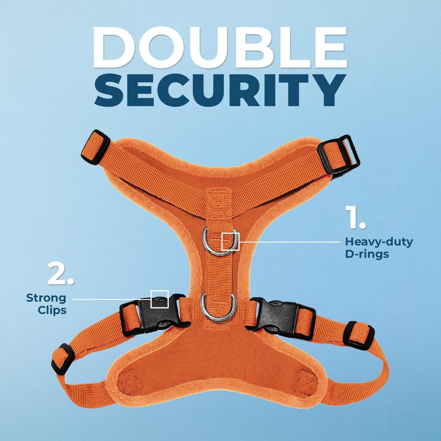 image:imageBest Pet Supplies Voyager Stepin Lock Pet Harness w Reflective Pet Leash Combo Set with Neoprene Handle 5ft Supports Small Medium and Large Breed PuppiesCats PurpleBlack Trim LHarness Leash Set Orange