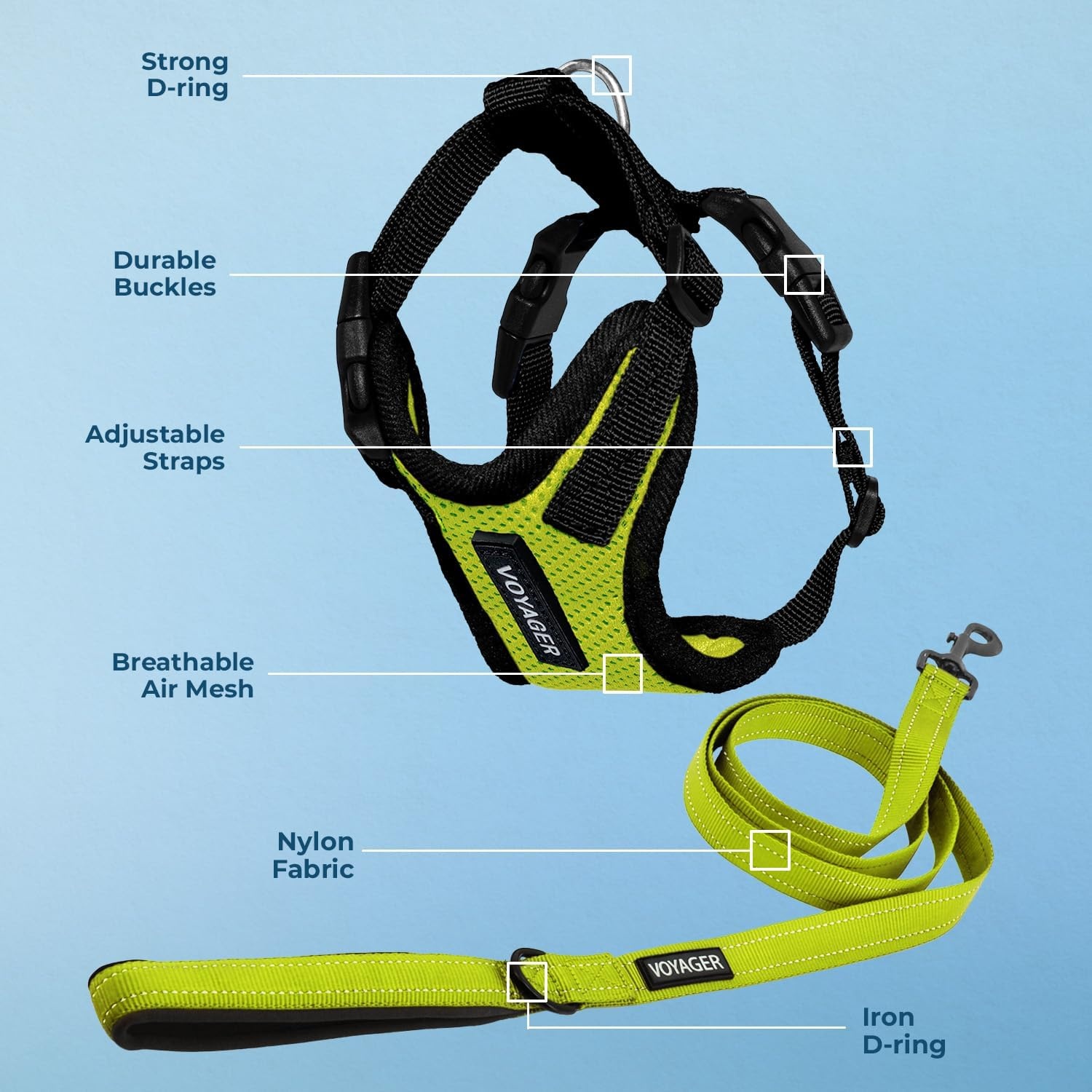 image:imageBest Pet Supplies Voyager Stepin Lock Pet Harness w Reflective Pet Leash Combo Set with Neoprene Handle 5ft Supports Small Medium and Large Breed PuppiesCats PurpleBlack Trim LHarness Leash Set Lime GreenBlack Trim