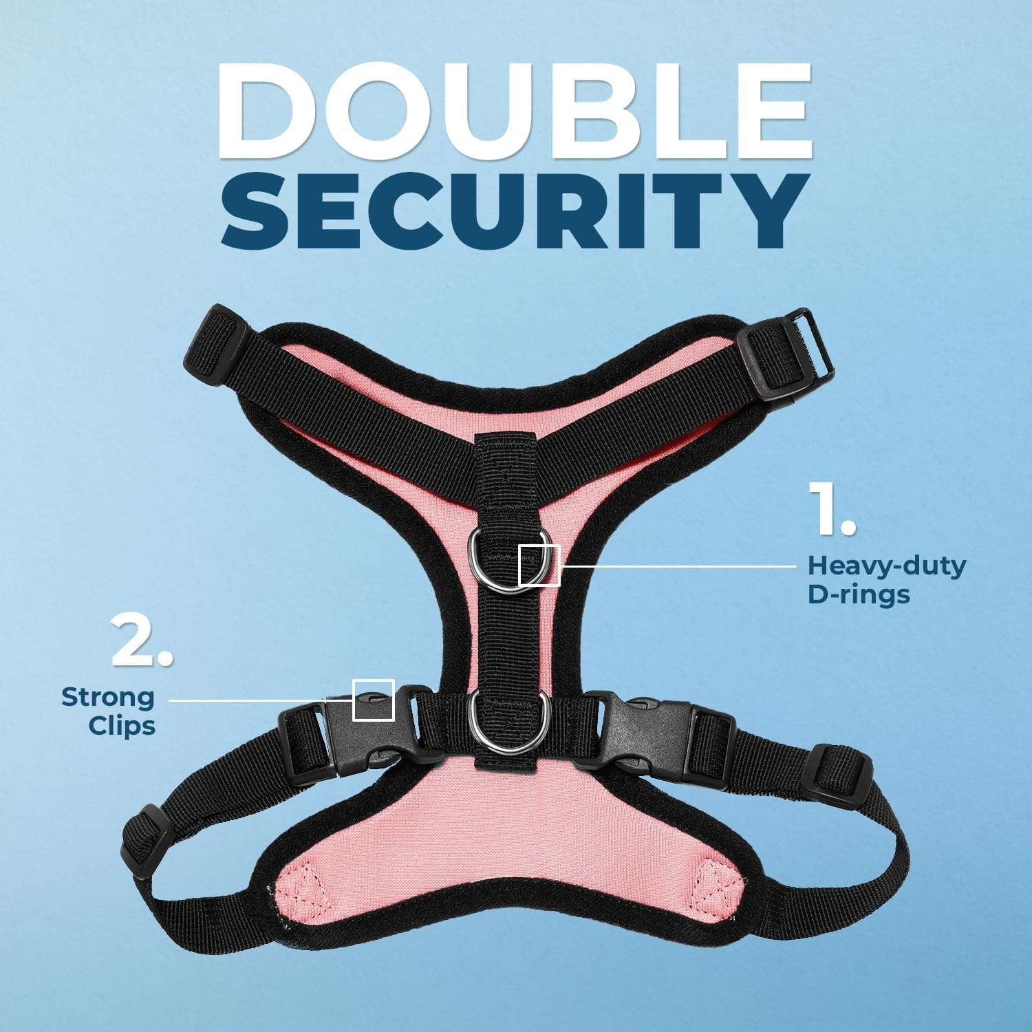 image:imageBest Pet Supplies Voyager Stepin Lock Pet Harness w Reflective Pet Leash Combo Set with Neoprene Handle 5ft Supports Small Medium and Large Breed PuppiesCats PurpleBlack Trim LHarness Leash Set PinkBlack Trim