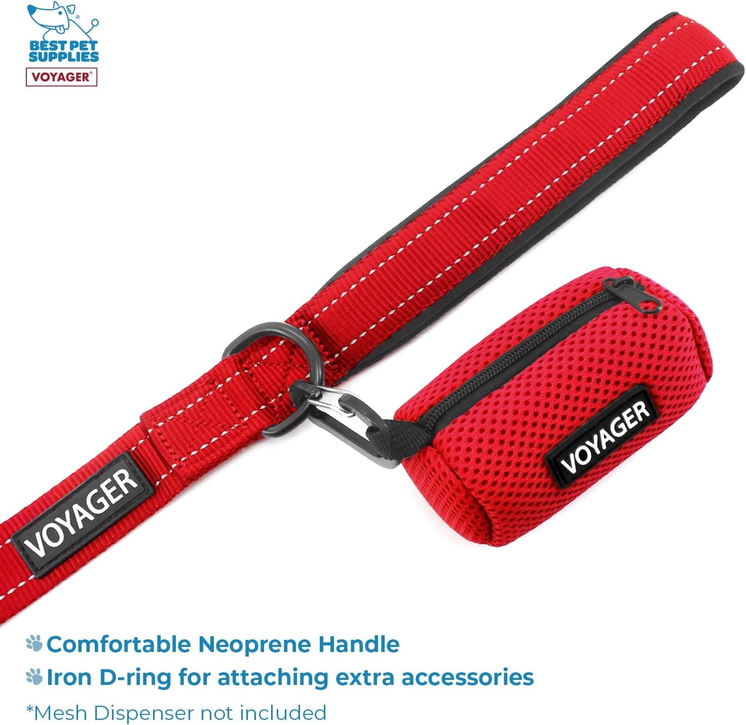 image:imageBest Pet Supplies Voyager Stepin Lock Pet Harness w Reflective Pet Leash Combo Set with Neoprene Handle 5ft Supports Small Medium and Large Breed PuppiesCats PurpleBlack Trim LHarness Leash Set RedBlack Trim
