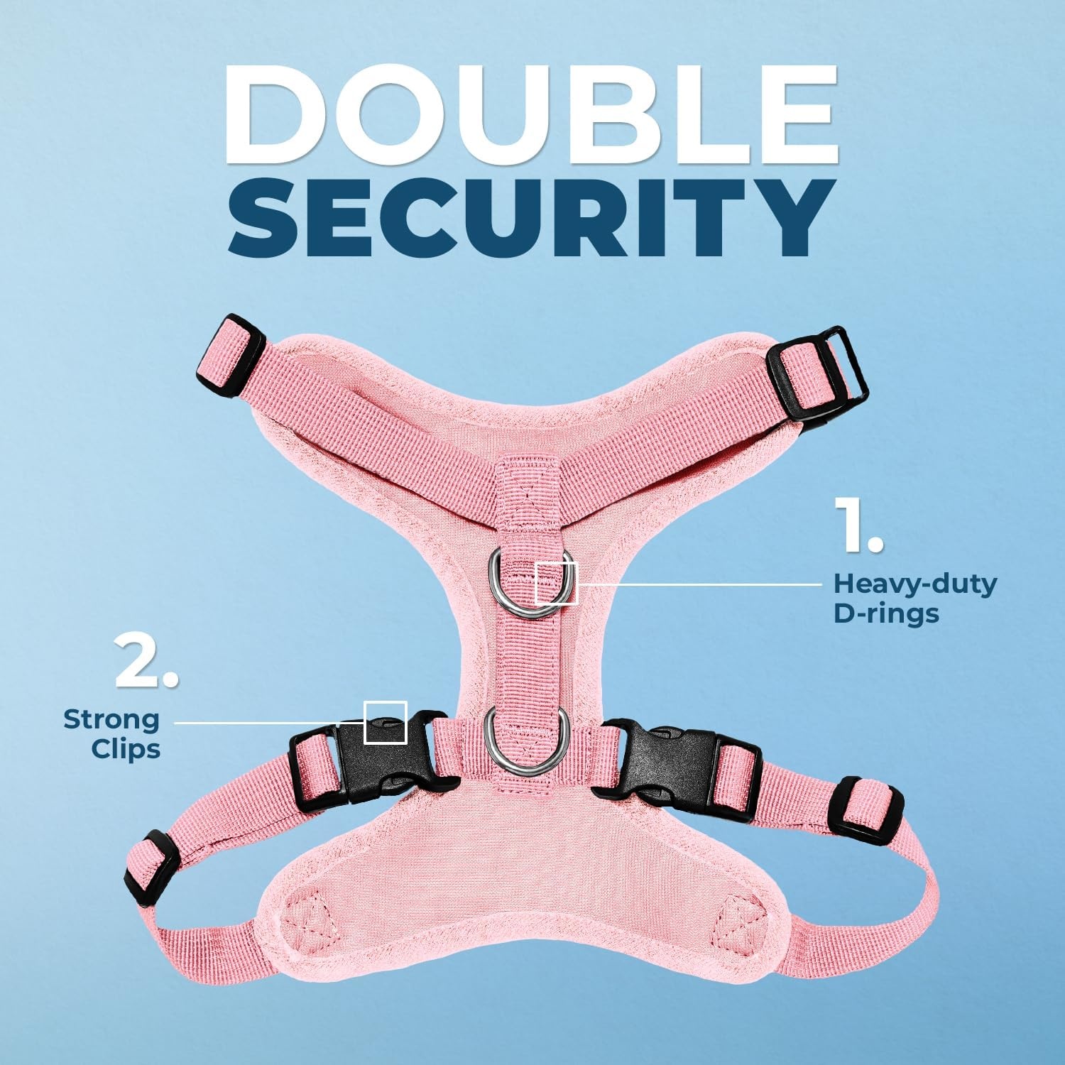 image:imageBest Pet Supplies Voyager Stepin Lock Pet Harness w Reflective Pet Leash Combo Set with Neoprene Handle 5ft Supports Small Medium and Large Breed PuppiesCats PurpleBlack Trim LHarness Leash Set Pink