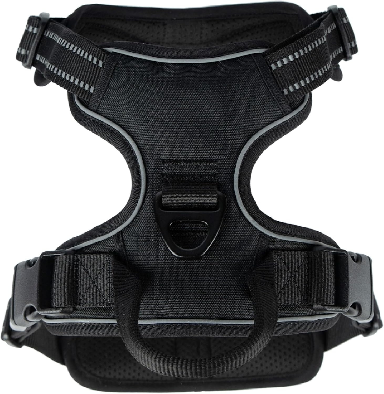 image:imageVoyager Dog Harness Dual Leash Attachment NoPull Control Adjustable Soft but Strong Pet Harness for Medium and Large Dogs with 3M Reflective Technology Leash Set Red Nylon M Chest 2025Black Nylon