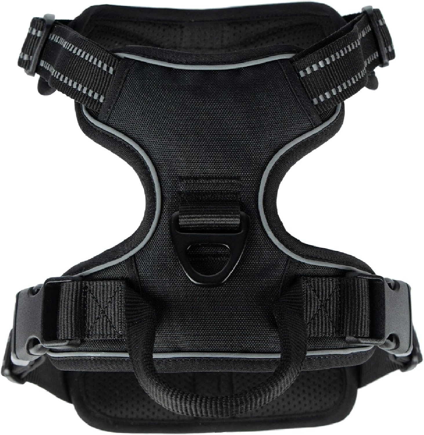 image:imageVoyager Dog Harness Dual Leash Attachment NoPull Control Adjustable Soft but Strong Pet Harness for Medium and Large Dogs with 3M Reflective Technology Leash Set Red Nylon M Chest 2025Black Nylon