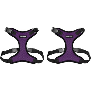 image:imageBest Pet Supplies Voyager Stepin Lock Pet Harness w Reflective Pet Leash Combo Set with Neoprene Handle 5ft  Supports Small Medium and Large Breed PuppiesCats  PurpleBlack Trim LHarness PurpleBlack Trim