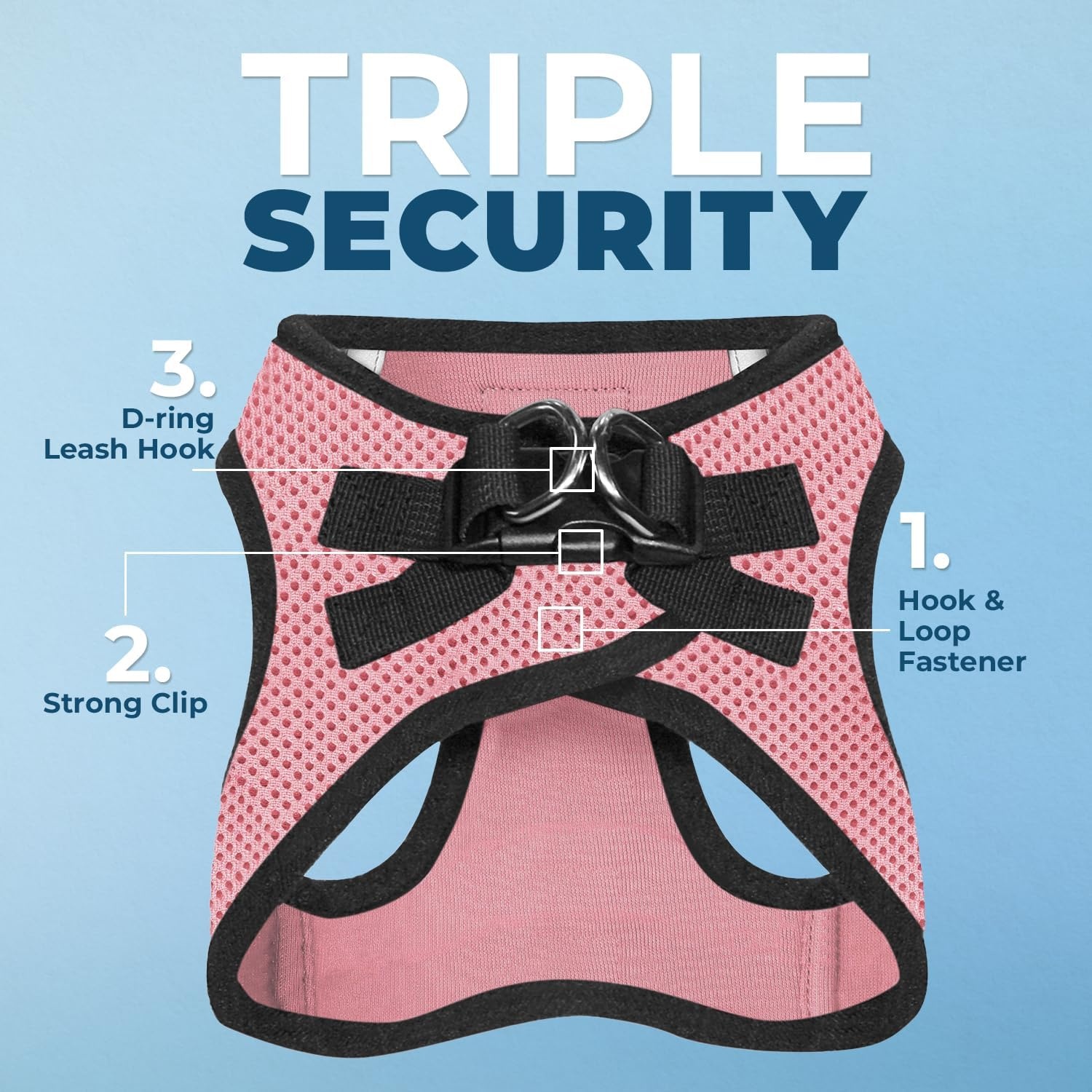 image:imageBest Pet Supplies Voyager Stepin Air All Weather Mesh Harness and Reflective Dog 5ft Leash Combo with Neoprene Handle for Small Medium and Large Breed Puppies OrangeBlack Trim SmallPink Base