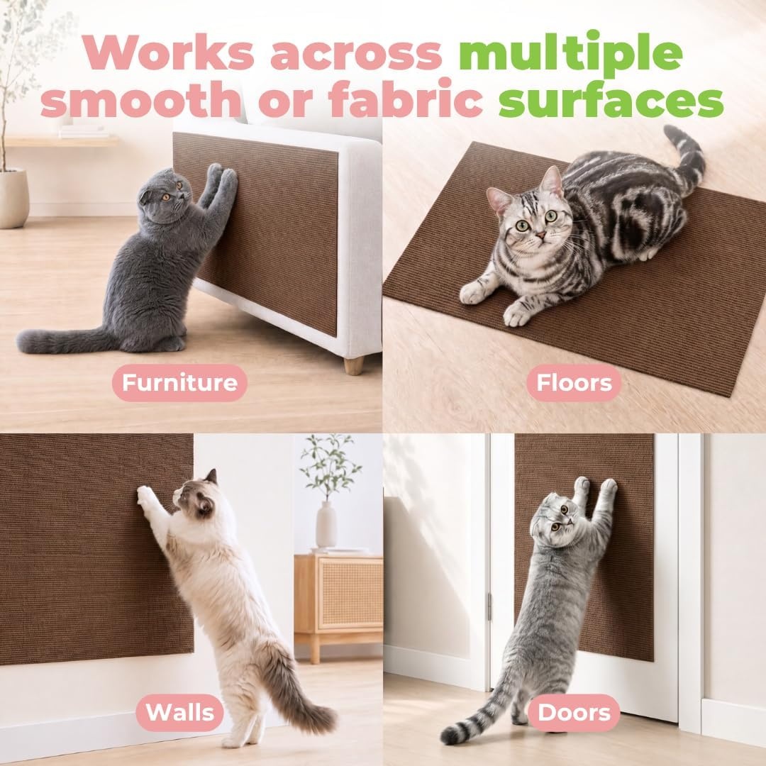 image:imageBest Pet Supplies Catify Cat Scratcher Fun Interactive Scratchers Posts Poles Claw Safe Furniture Saver Indoor Play Support Natural Cat Behaviors Heavy Duty Beige LogBrown Mat L 39