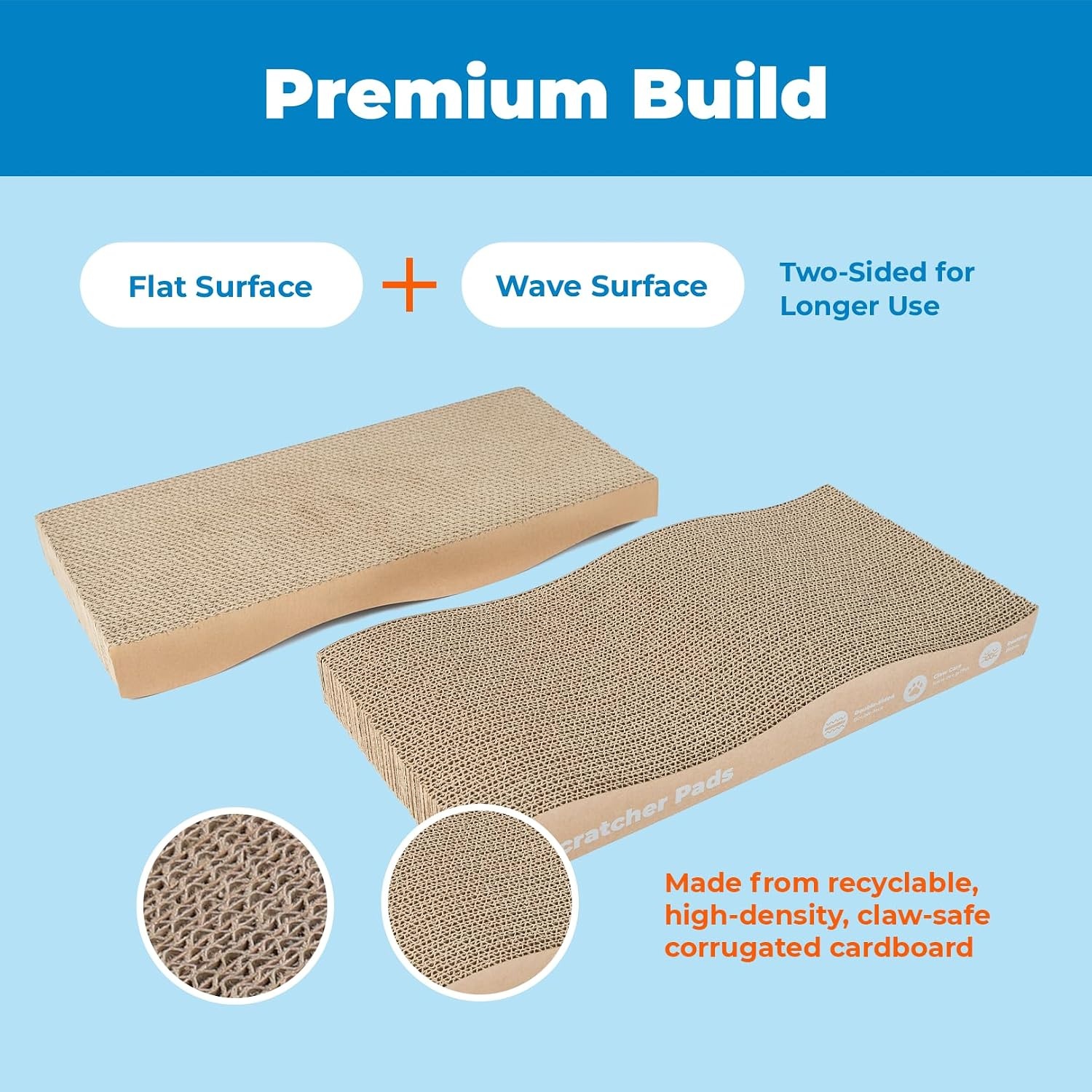 image:imageBest Pet Supplies Catify Cat Scratcher Fun Interactive Scratchers Posts Poles Claw Safe Furniture Saver Indoor Play Support Natural Cat Behaviors Heavy Duty Beige LogWave 2 Pack