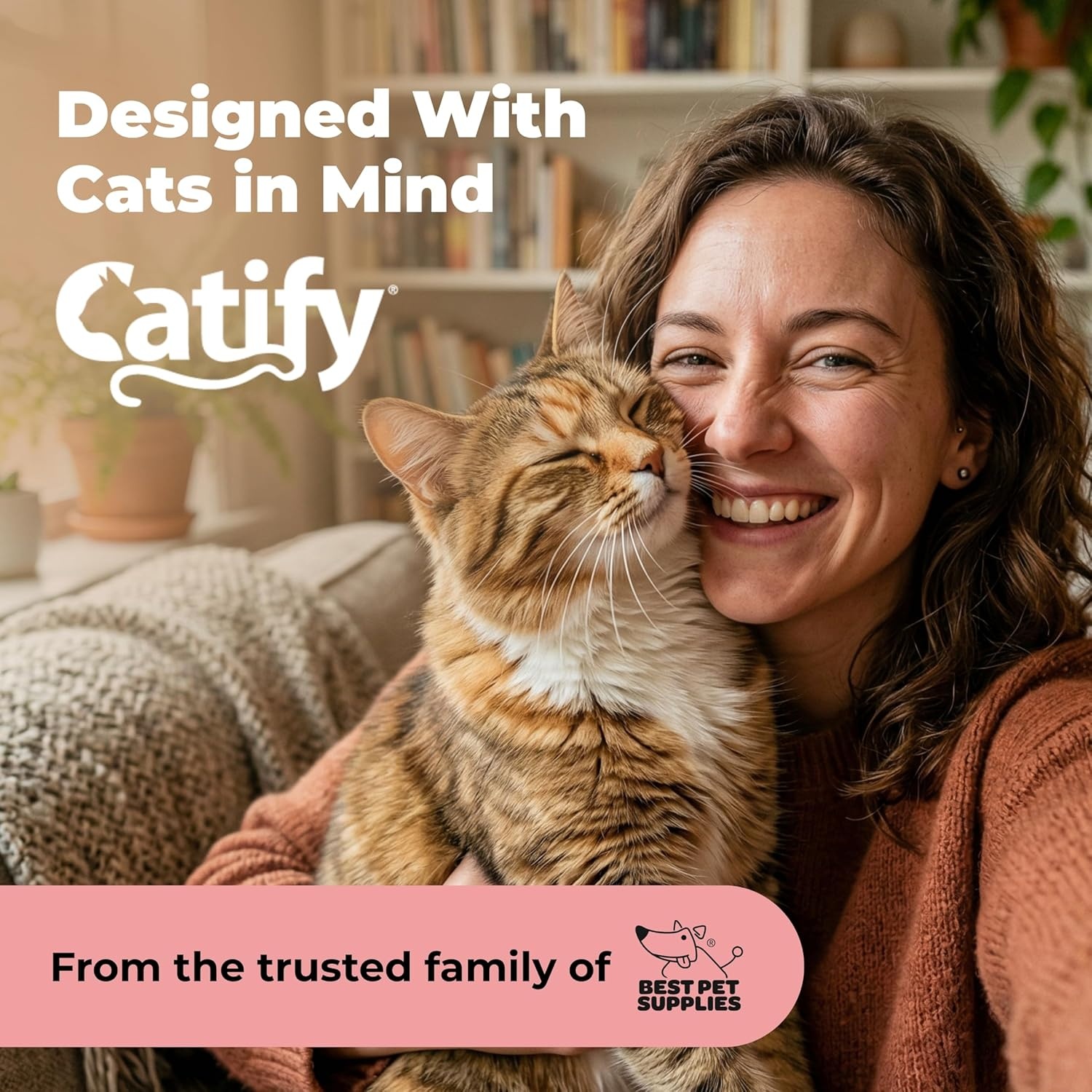 image:imageBest Pet Supplies Catify Cat Scratcher Fun Interactive Scratchers Posts Poles Claw Safe Furniture Saver Indoor Play Support Natural Cat Behaviors Heavy Duty Beige LogRound3 Pack