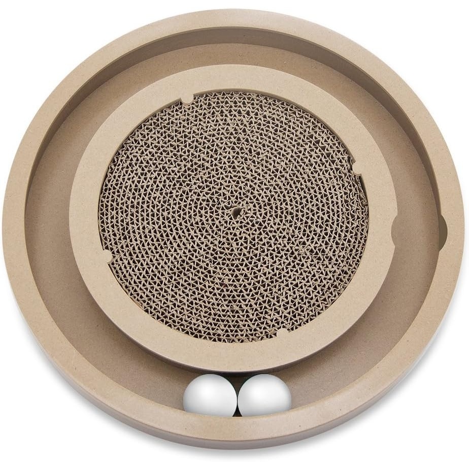 image:imageBest Pet Supplies Catify Cat Scratcher Fun Interactive Scratchers Posts Poles Claw Safe Furniture Saver Indoor Play Support Natural Cat Behaviors Heavy Duty Beige LogScratch Spin