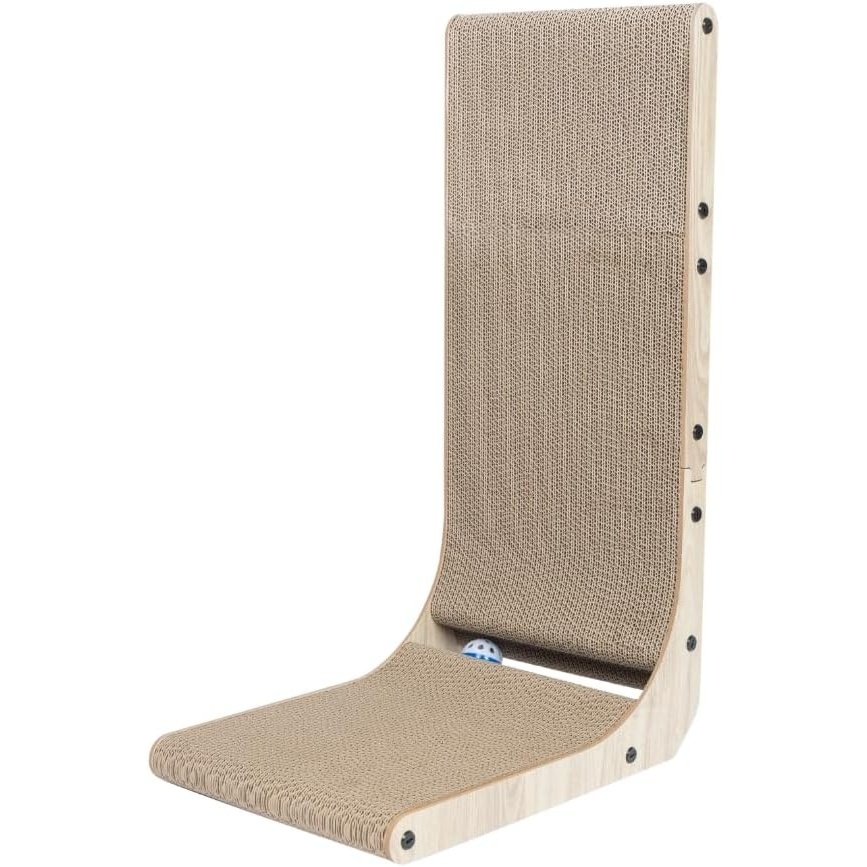 image:imageBest Pet Supplies Catify Cat Scratcher Fun Interactive Scratchers Posts Poles Claw Safe Furniture Saver Indoor Play Support Natural Cat Behaviors Heavy Duty Beige LogLShape H 26